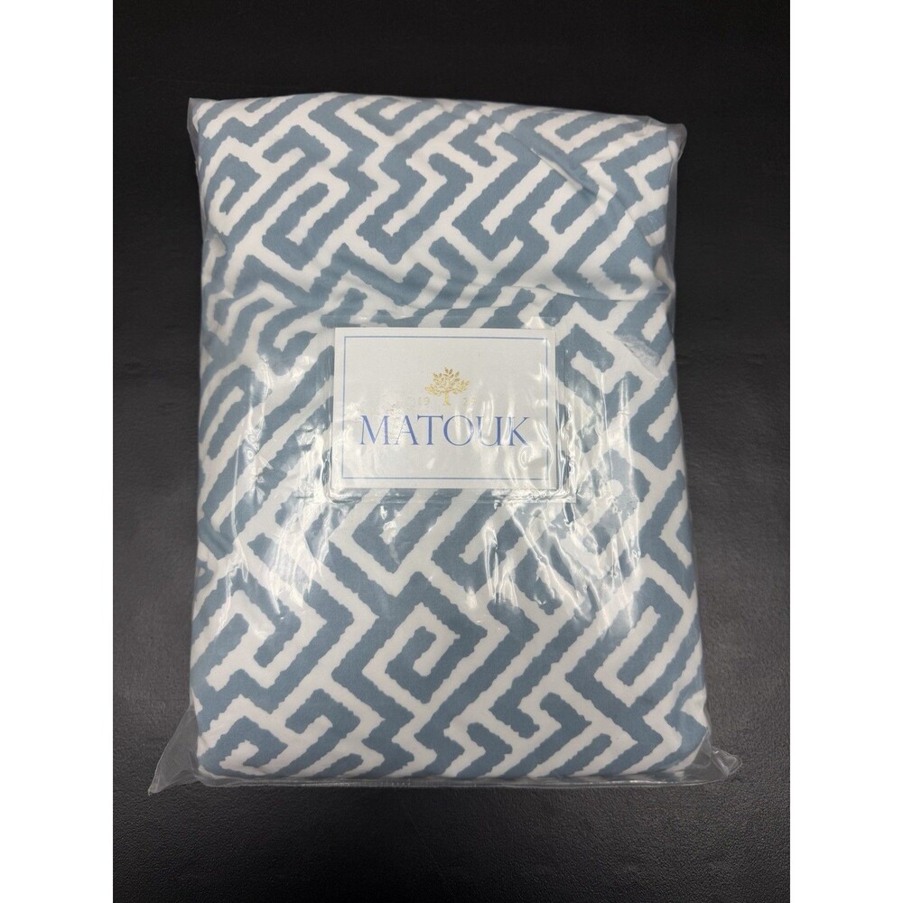 Matouk Schumacher Gabriel FULL / QUEEN Duvet Cover Stony Blue